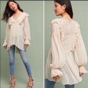 Anthropologie sheer tunic by Maeve